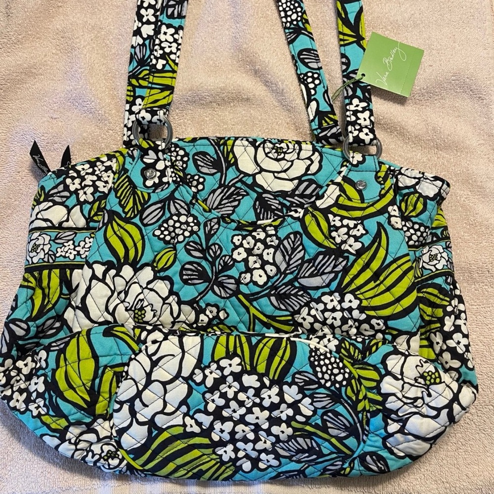 NWT Vera Bradley Island Blooms Glenna Handbag Retired Pattern - Picture 6 of 11